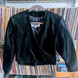 Vintage Chia cropped suede jacket